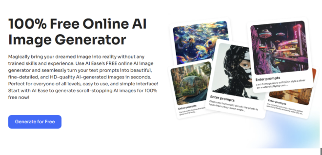 AI Ease: The Ultimate Free AI Image Generator for HD AI Art